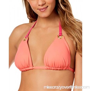 Lauren by Ralph Lauren Women's Bikini Top Swimwear Pink 12 B07MXCM1S6